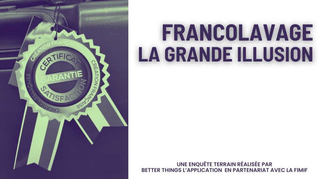 Couverture de l’enquête Better Things et FIMIF sur le francolavage dans les rayons non-alimentaires